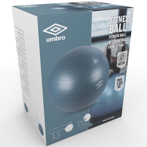 Umbro Pilatesboll Bl&aring; 65cm