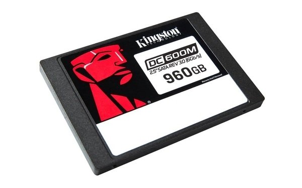 Kingston DC600M 960 Gt 2,5" SATA III -SSD-levy, musta