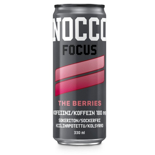 Nocco FOCUS The Berries -energiajuoma 330ml 24-pack