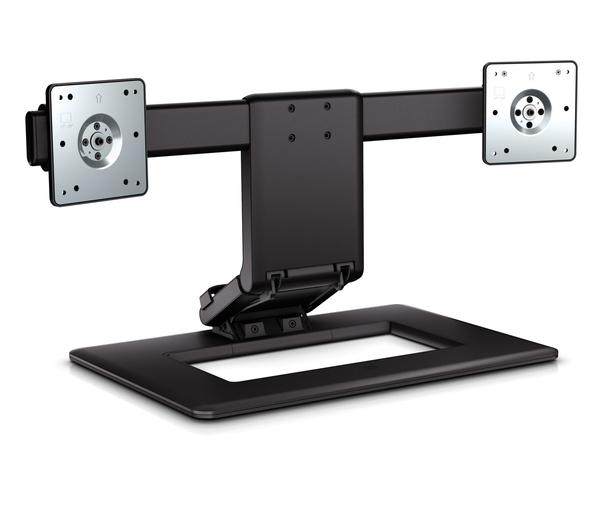 HP Adjustable Dual Monitor Stand, f&ouml;r tv&aring; LCD-sk&auml;rmar, max24", svar