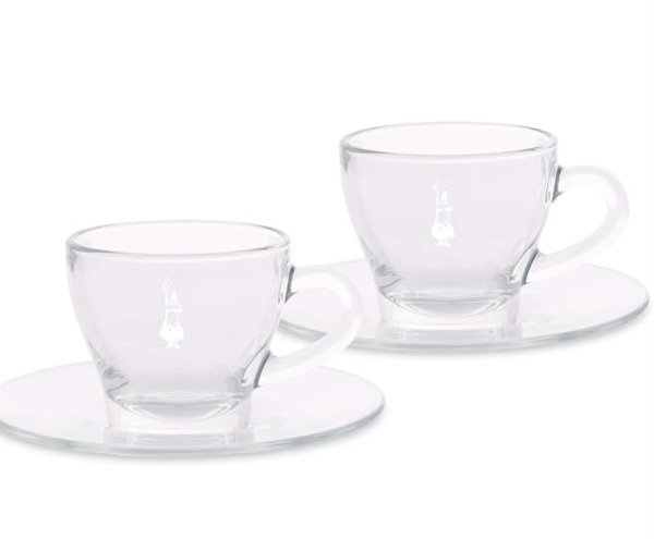 Bialetti Moka-Tassen Espresso Cups Glass 75 ml 2-pack Transparent