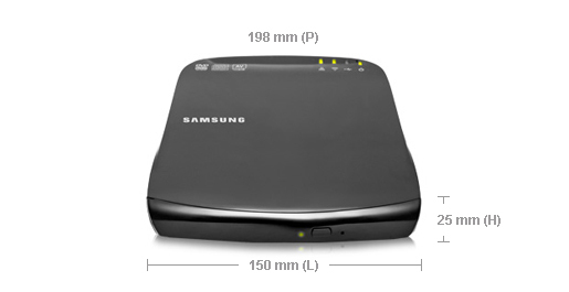 SAMSUNG Smart Media Hub Black USB WIFI SLIM DVDRW 8X (EU)