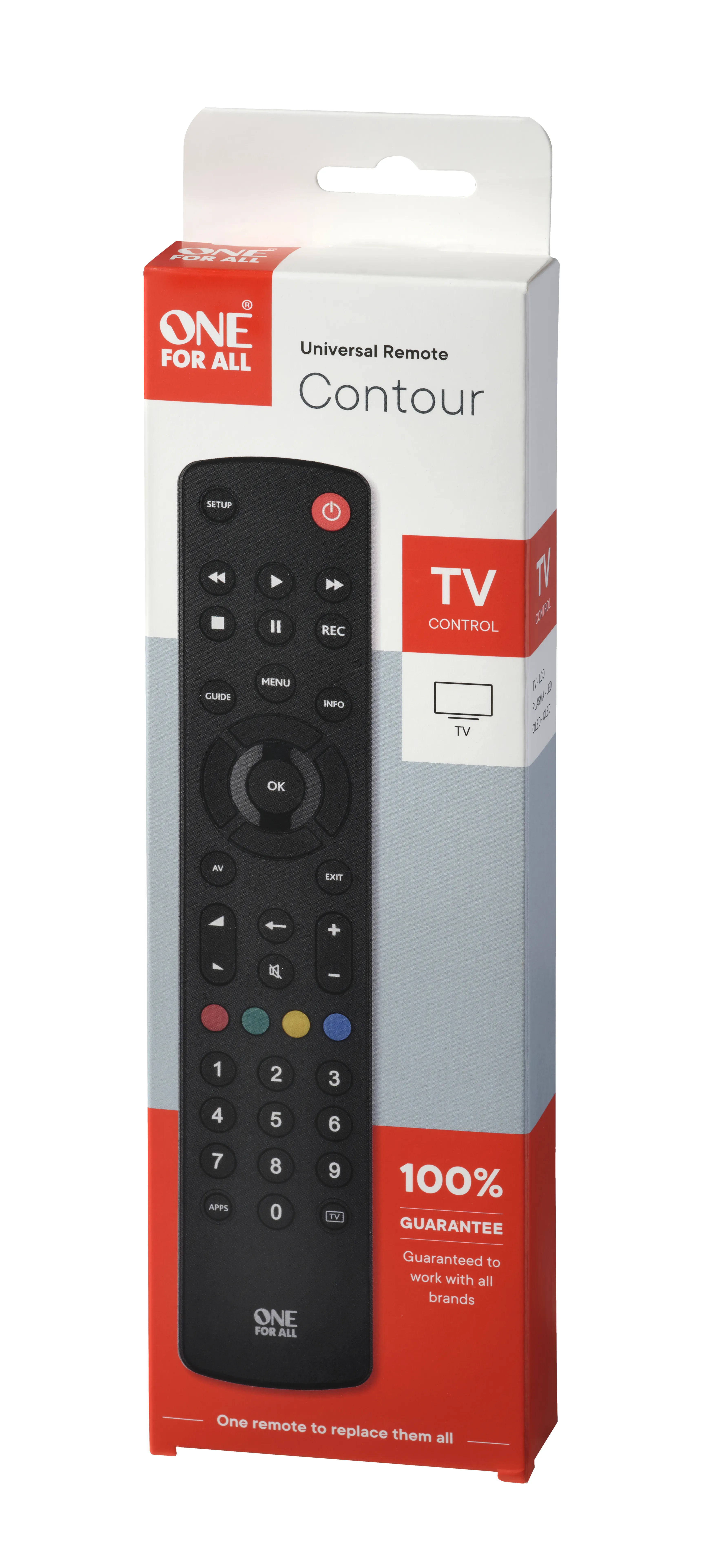 URC 1210 -yleiskaukosäädin  Contour TV