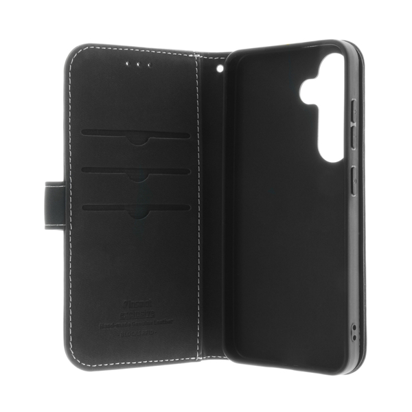 Insmat Exclusive Flip Case Galaxy S25 - plånboksfodral, svart