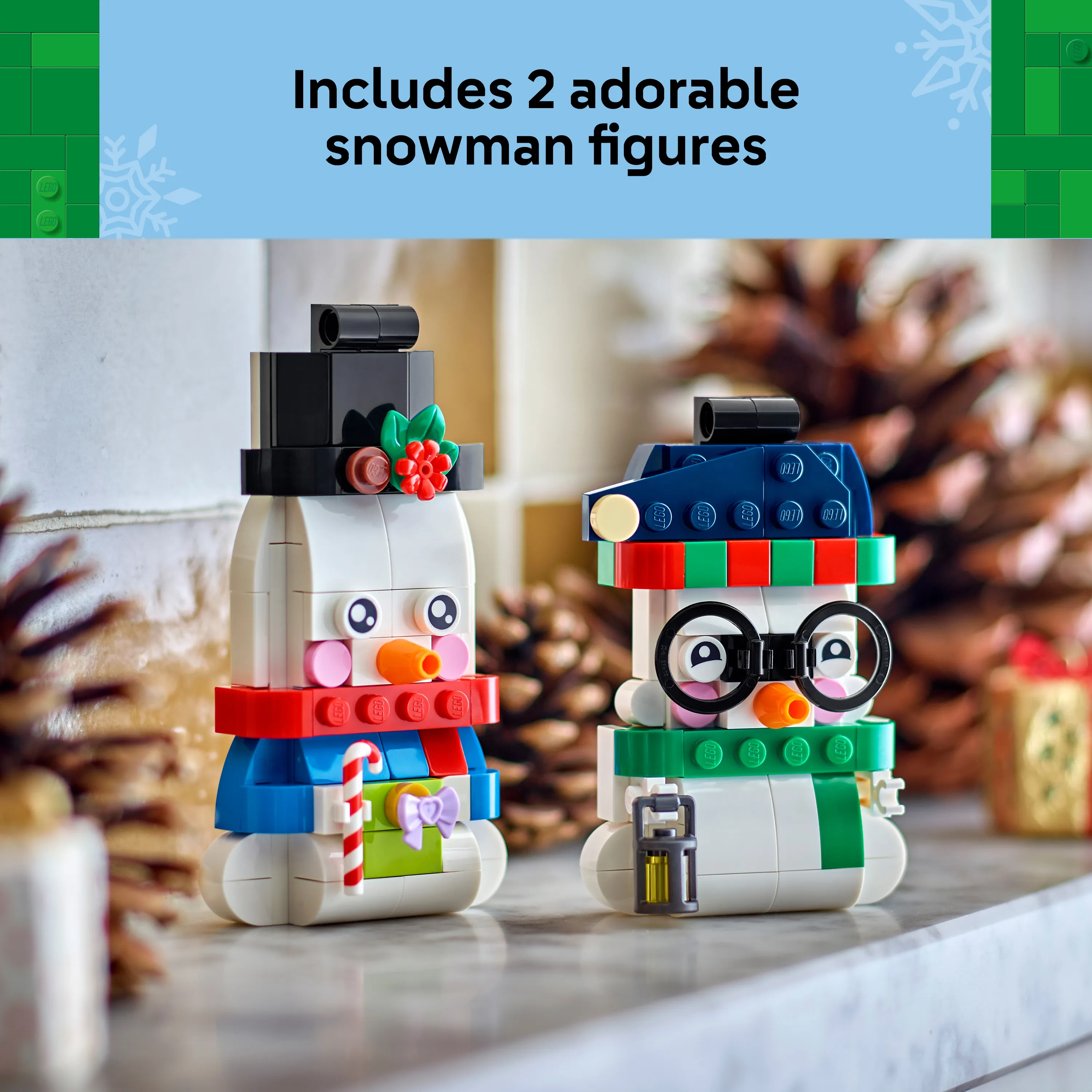 LEGO Seasonal Snowman Ornaments 40812