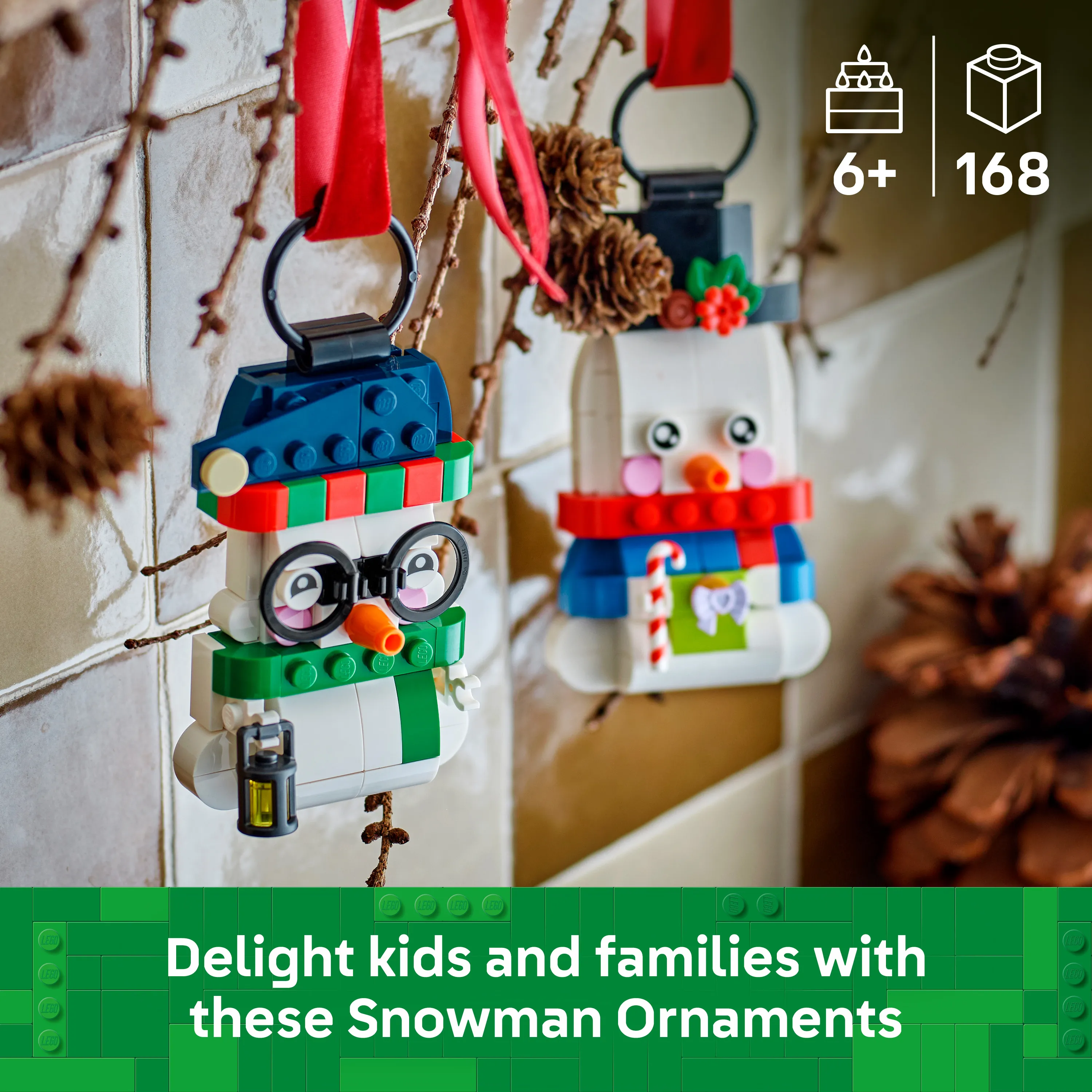 LEGO Seasonal Snowman Ornaments 40812