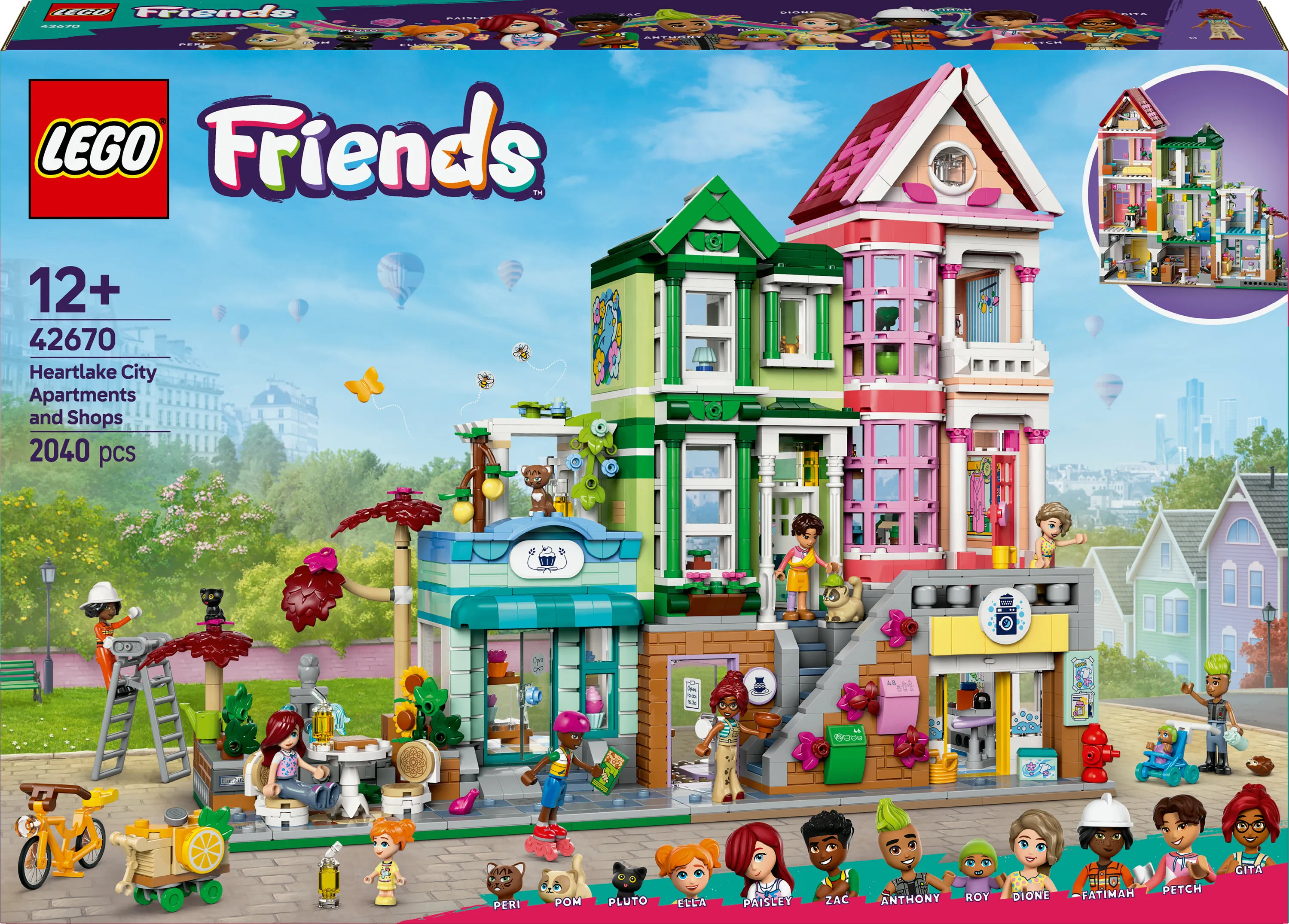 LEGO Friends Heartlake City l&auml;genheter och kommersiella byggnader 42670