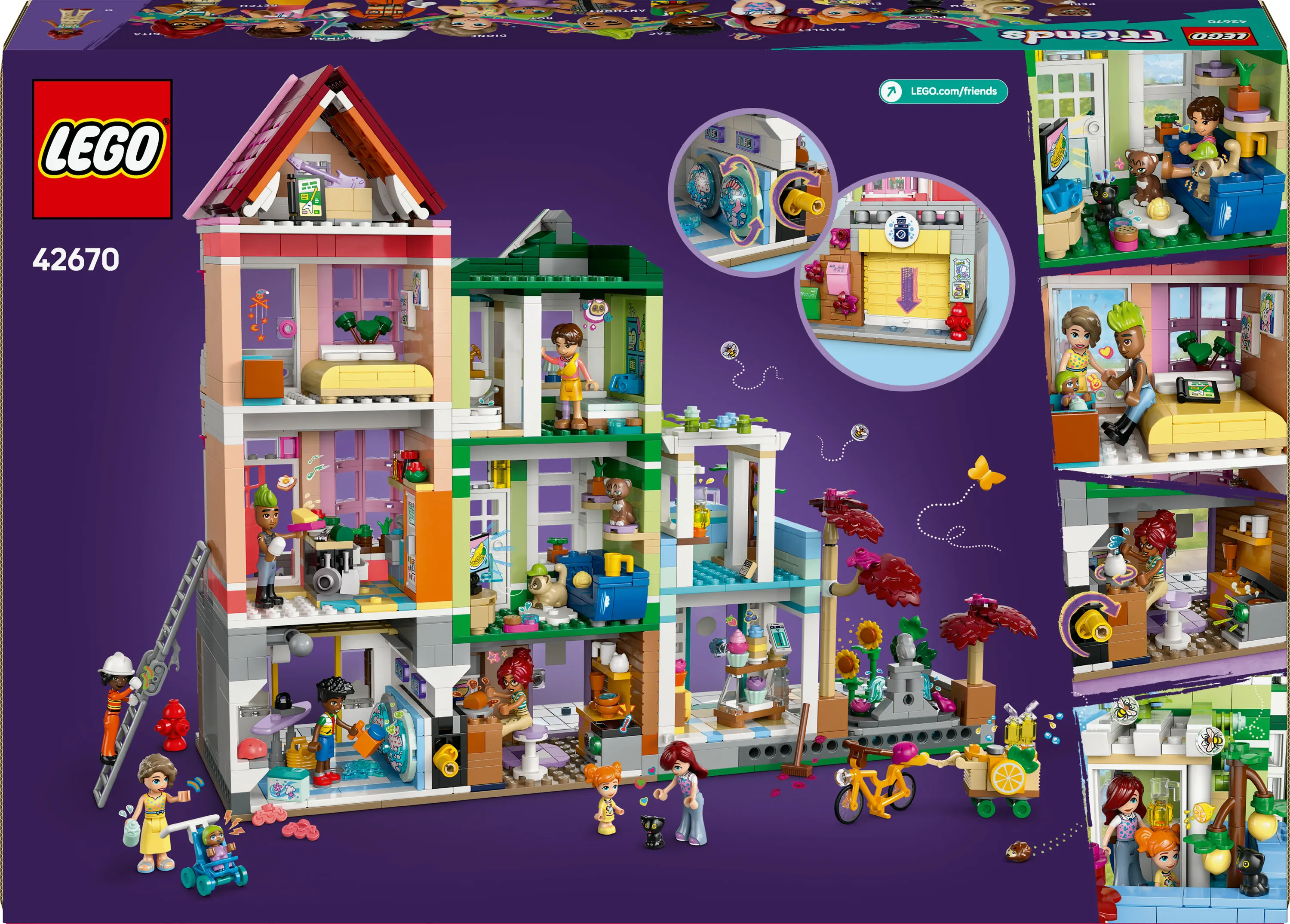 LEGO Friends Heartlake City l&auml;genheter och kommersiella byggnader 42670