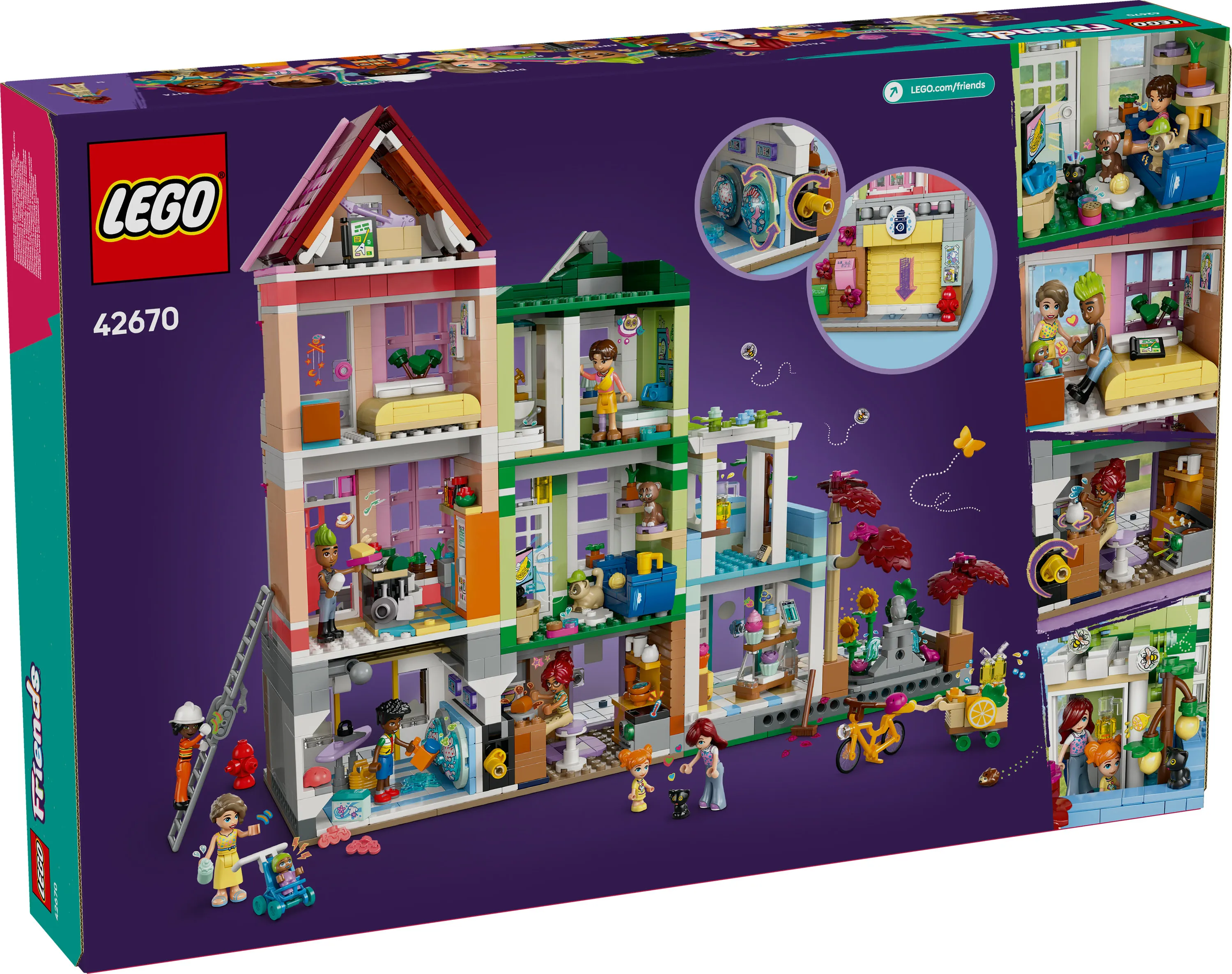 LEGO Friends Heartlake City l&auml;genheter och kommersiella byggnader 42670