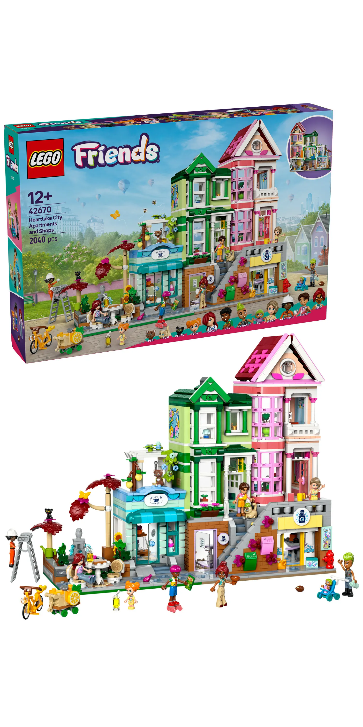 LEGO Friends Heartlake City l&auml;genheter och kommersiella byggnader 42670