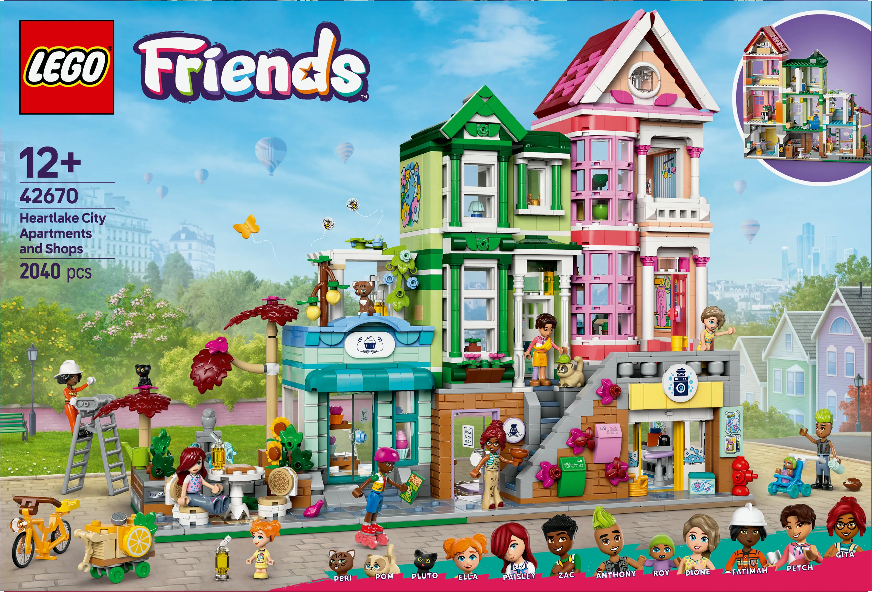 LEGO Friends Heartlake City l&auml;genheter och kommersiella byggnader 42670