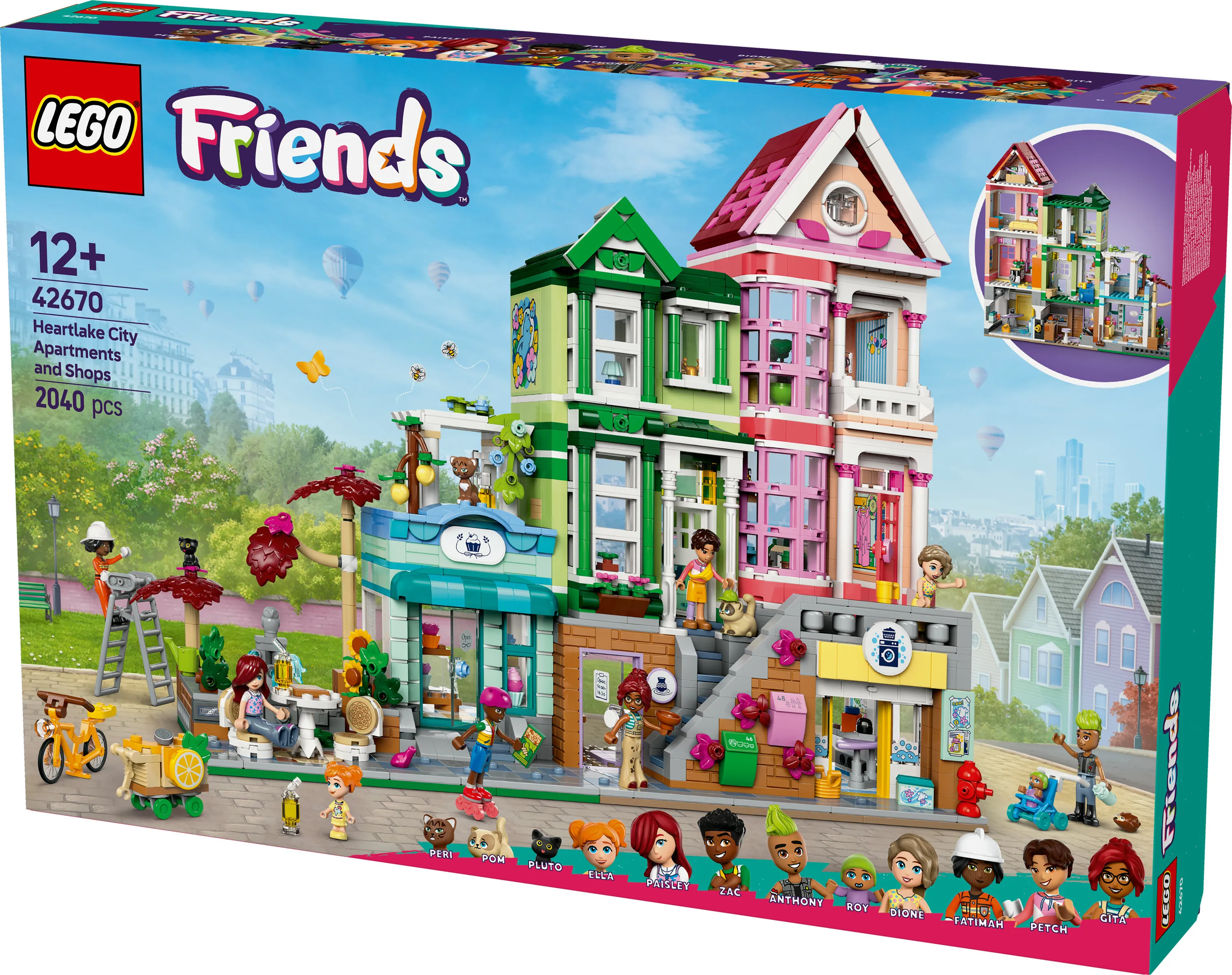 LEGO Friends Heartlake City l&auml;genheter och kommersiella byggnader 42670
