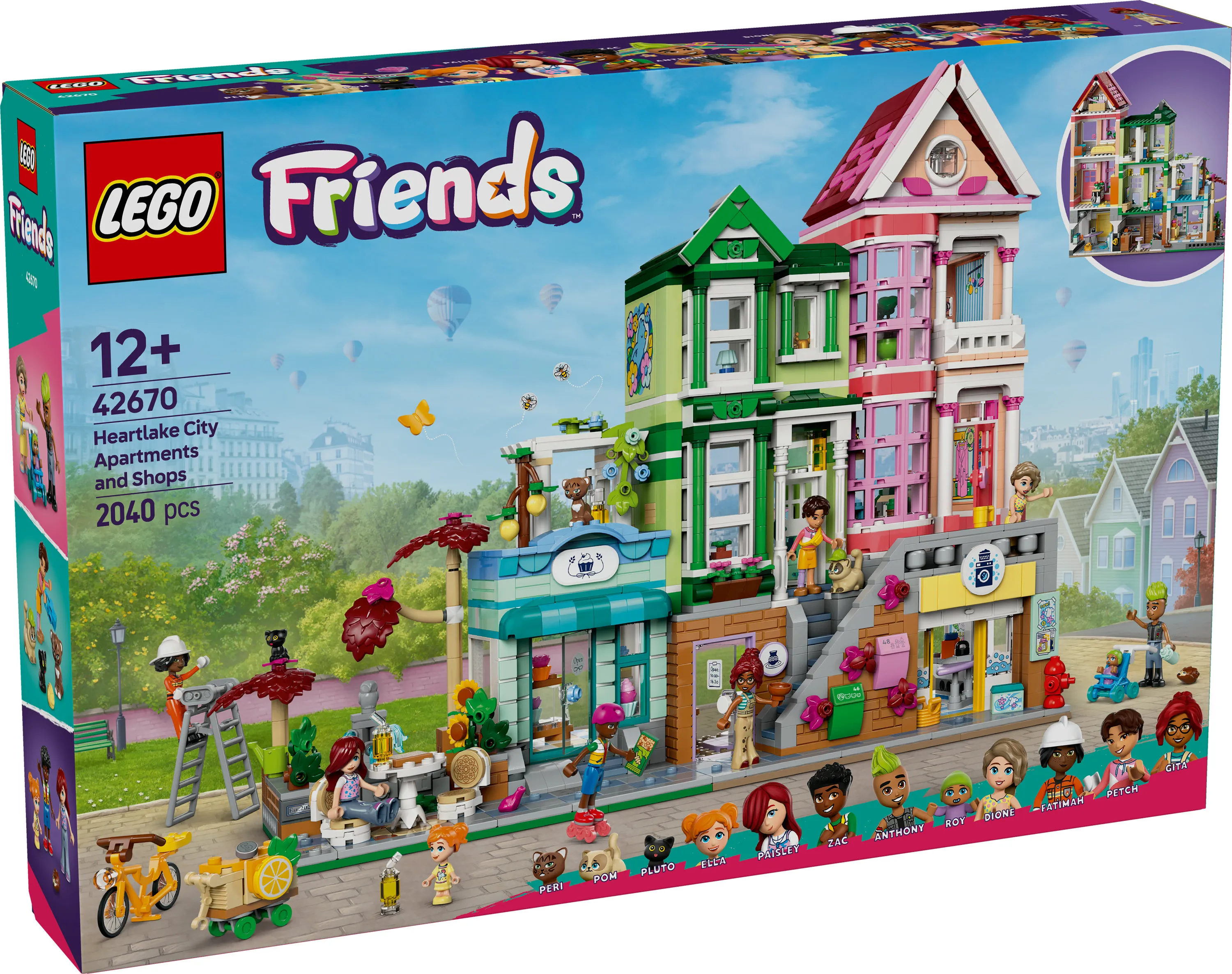 LEGO Friends Heartlake City l&auml;genheter och kommersiella byggnader 42670