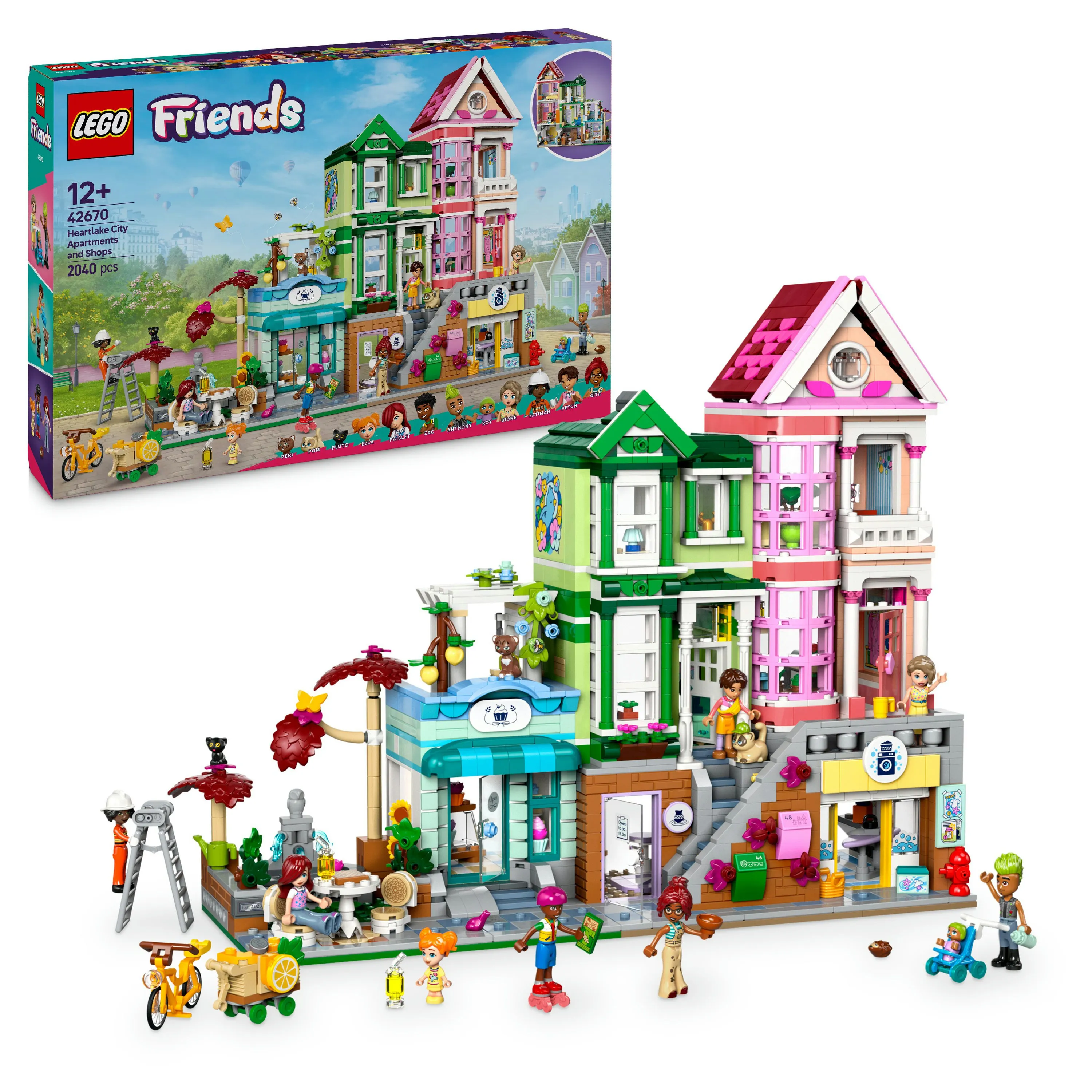 LEGO Friends Heartlake City l&auml;genheter och kommersiella byggnader 42670