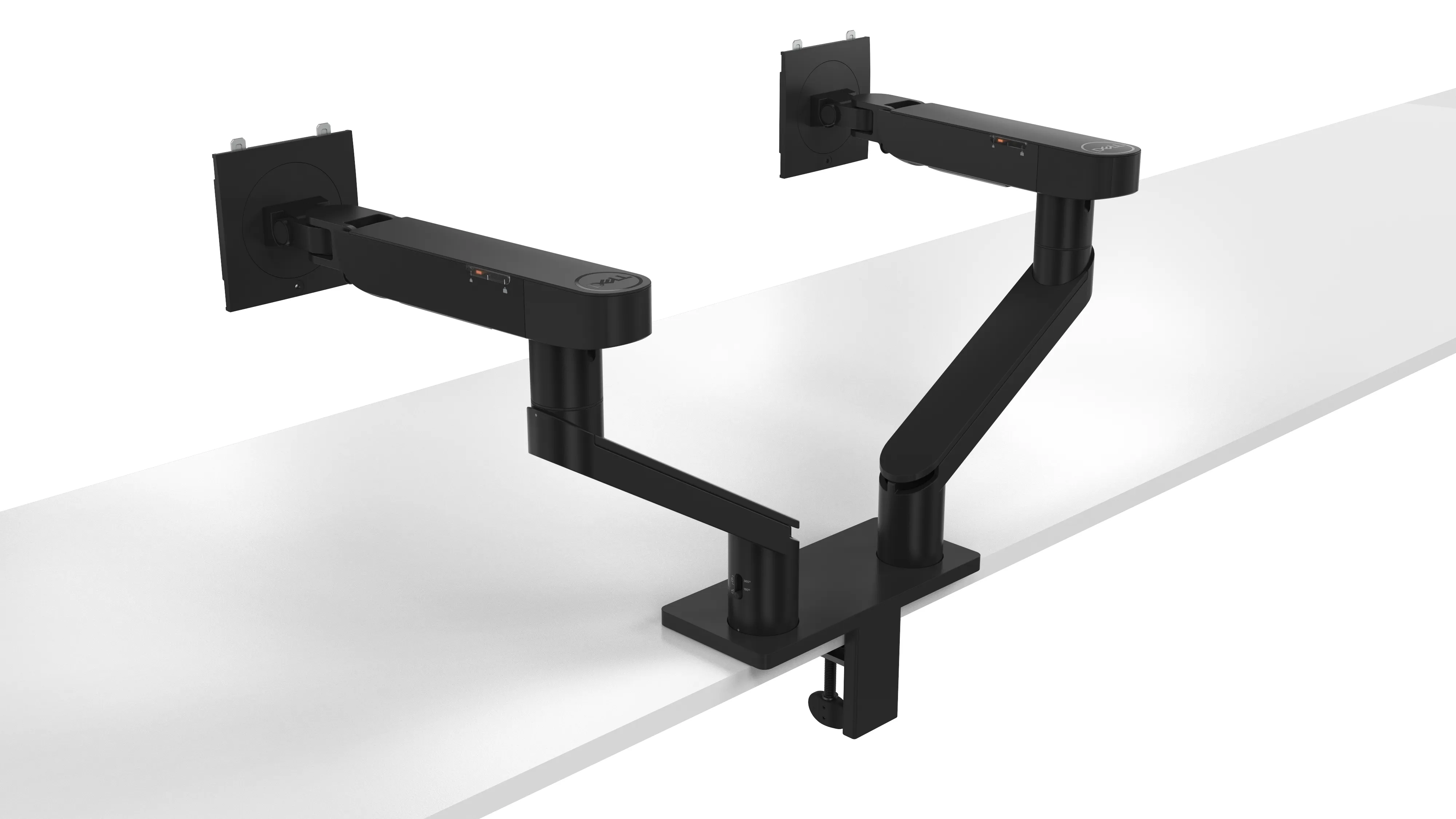Dell Pro MDA20 -monitorivarsi kahdelle n&auml;yt&ouml;lle 19-34", kaasujousella, 10 kg, musta
