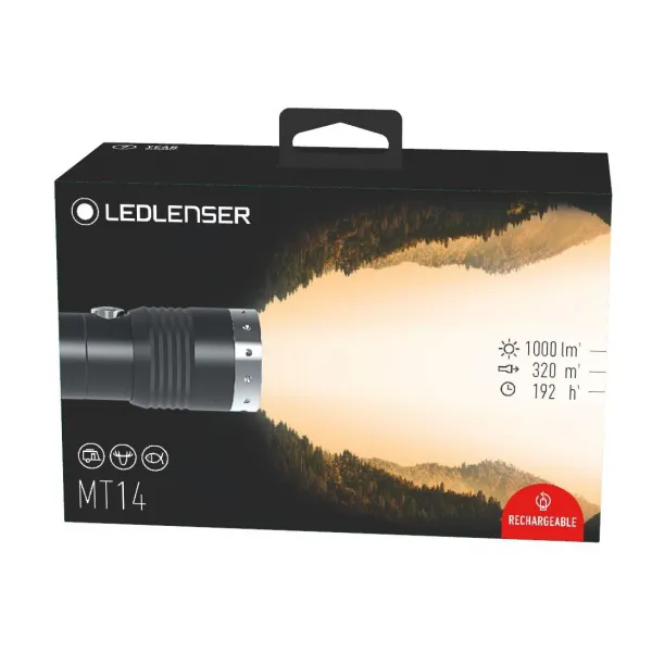 LEDLENSER MT14, 5000 mAh, 1000 lm, ficklampa