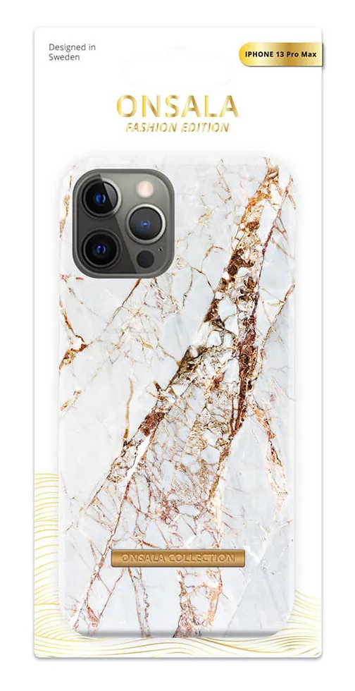 ONSALA COLLECTION Mobile Case Soft White Rhino Marble iPhone 13 Pro Max
