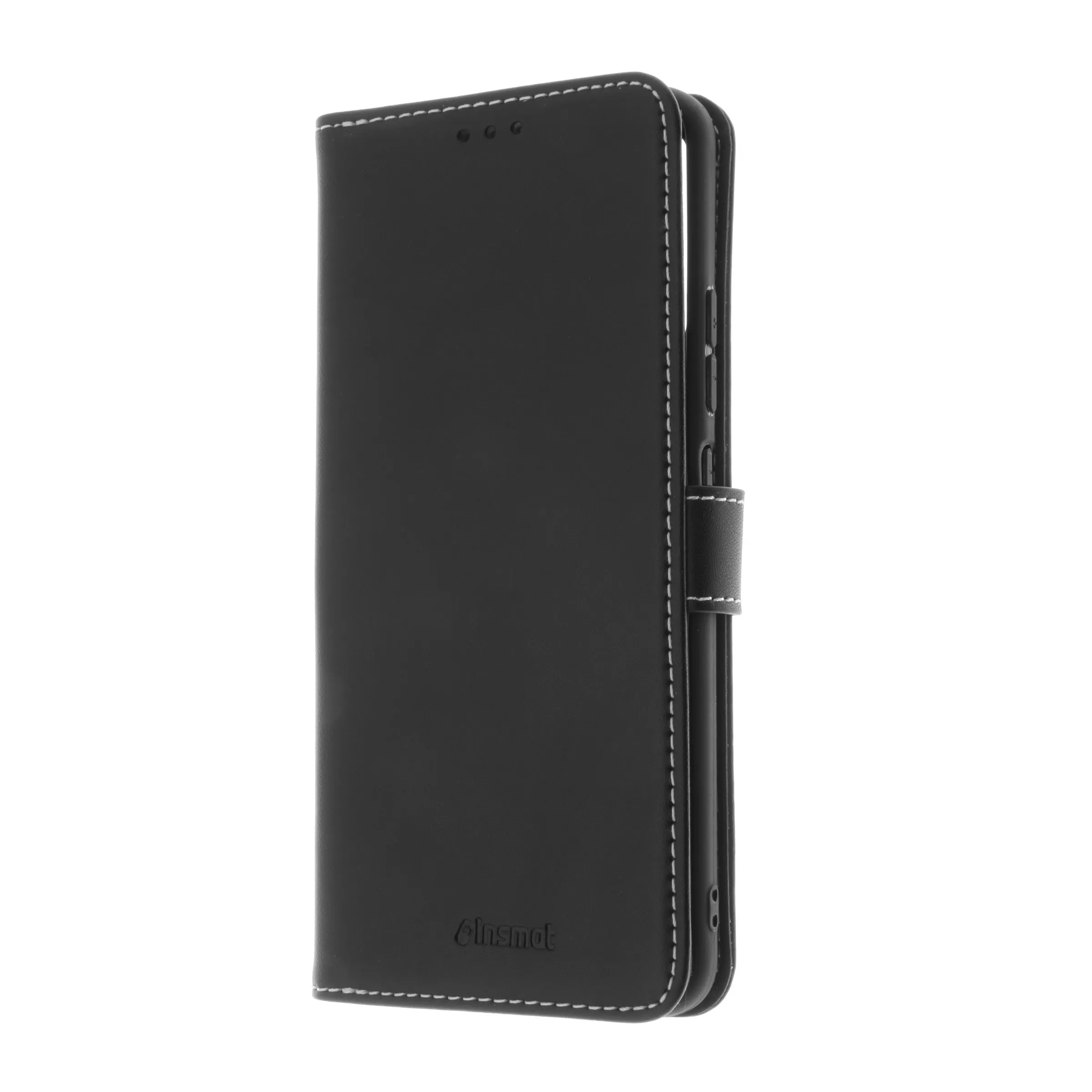 Insmat Flip Case, Redmi 12C -lompakkokotelo, Musta