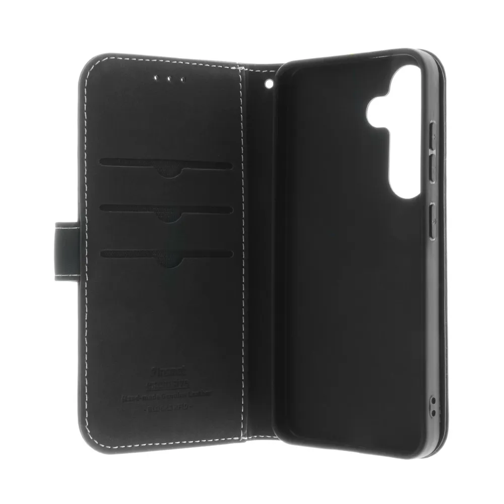 Insmat Exclusive Flip Case Galaxy S25 - wallet case, black