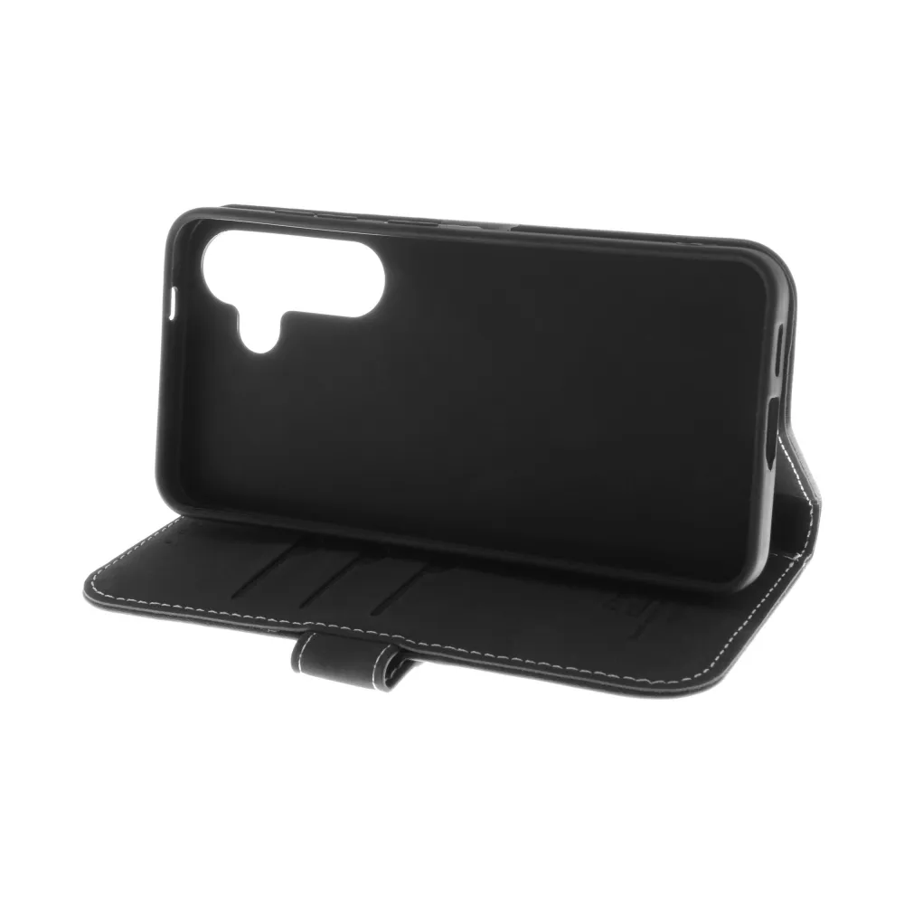 Insmat Exclusive Flip Case Galaxy S25 - wallet case, black