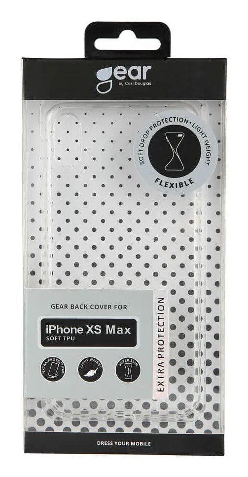 GEAR TPU, iPhone Xs Max -suojakuori, L&auml;pin&auml;kyv&auml;