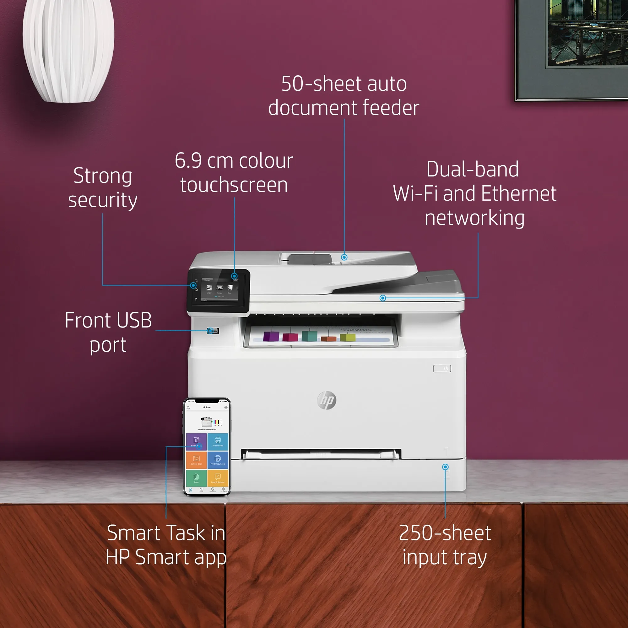 HP Color LaserJet Pro MFP M282nw - Monitoimitulostin - v&auml;ri - laser - Legal (216 x 356 mm) (alkuper&auml;inen) - A4/Legal (media) - jopa 21 sivua/min (kopiointi) - j
