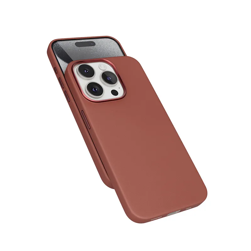 Epico Mag+ Leather Case, iPhone 15 Pro - Case, Brown