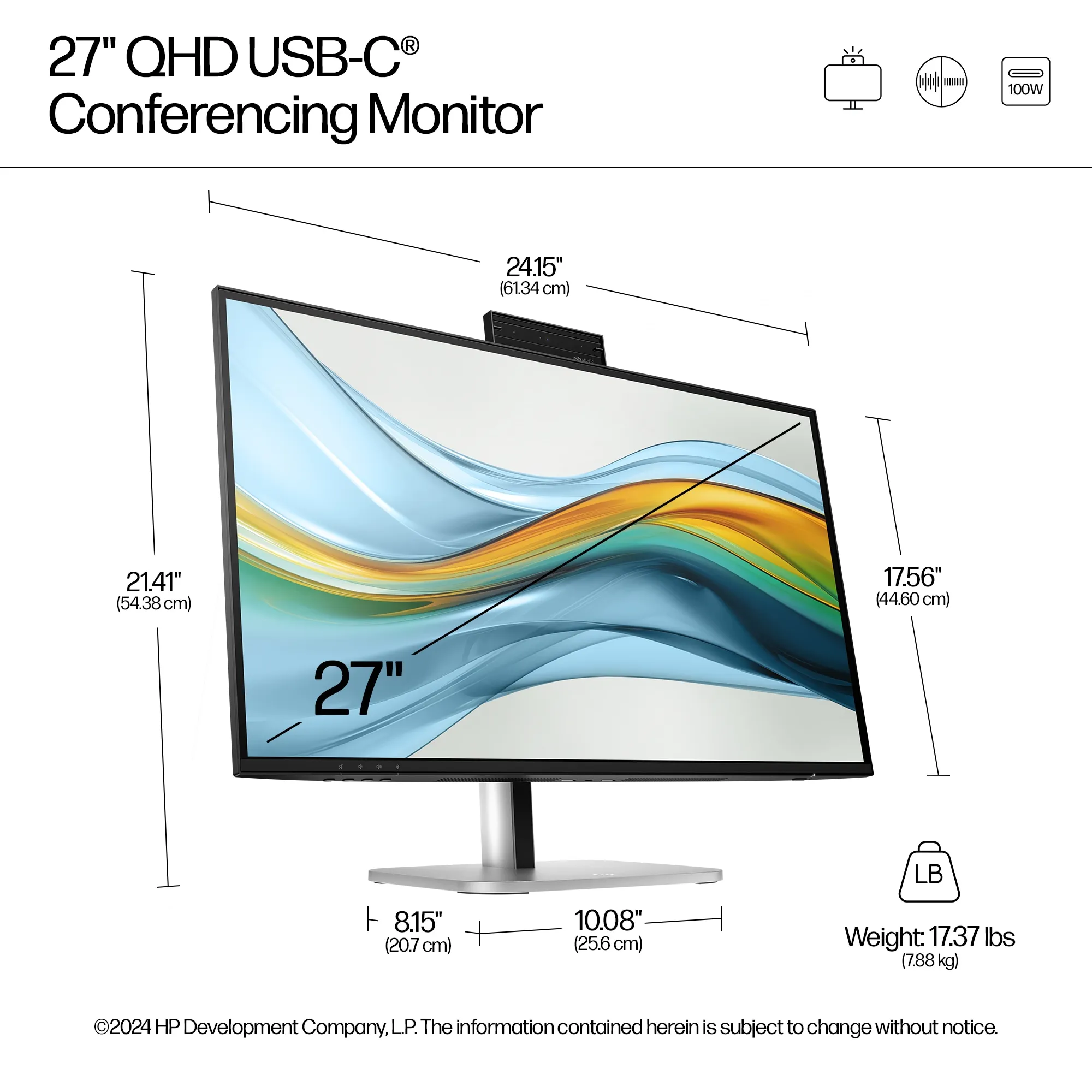 HP S5 Pro 527pm QHD Conf MNTR USB-C