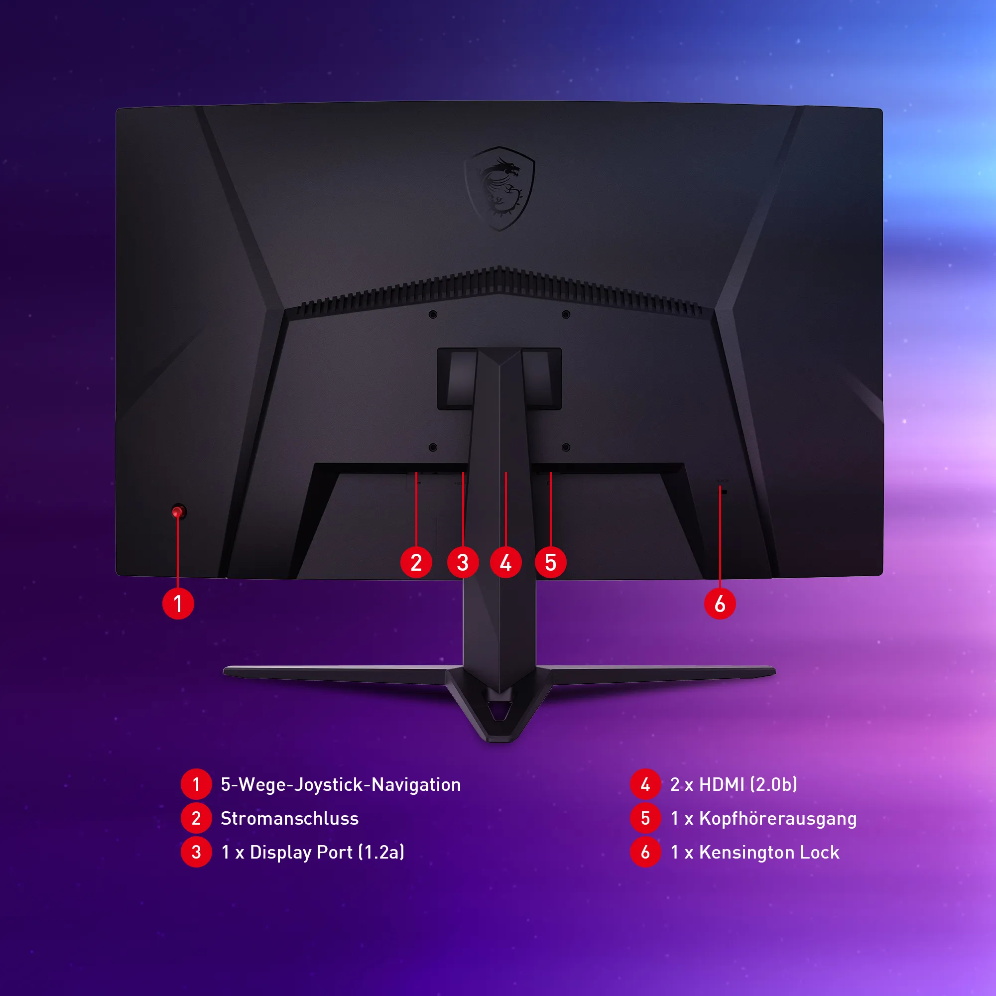 MSI 32&quot; Optix G32CQ4DE E2 QHD, VA - curved gaming monitor