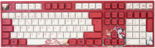 Varmilo VEA109 Koi V2 MX Red - speltangentbord, r&ouml;d/vit