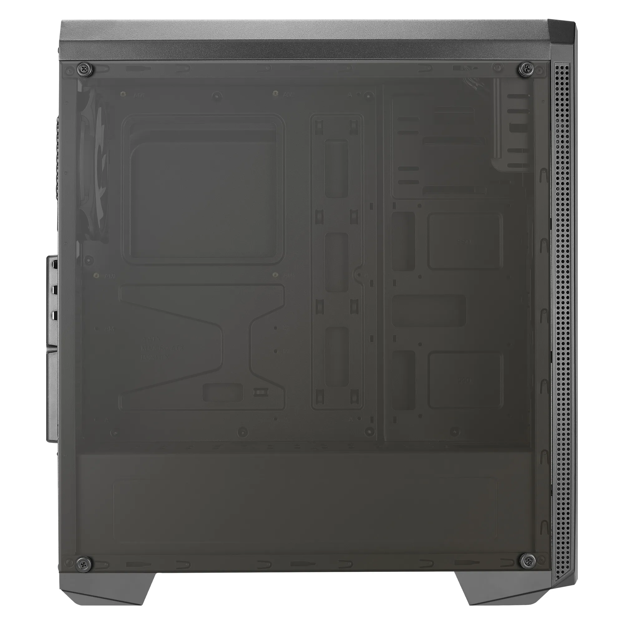 Genesisv2Bk Pc Atx Case Front Panel Led Argb Fan Argb 12Cm