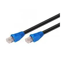MicroConnect Cat6 U/UTP RJ45 40m Network Cable, Black