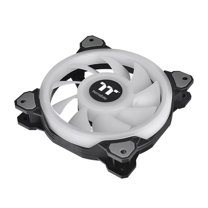 Thermalake - Riing Quad, 120mm, ARGB PWM -radiator fan, 3 pack, Black