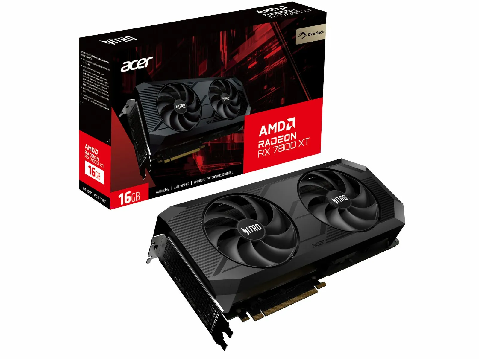 Acer Radeon RX 7800 XT Nitro 16 Gt OC -näytönohjain