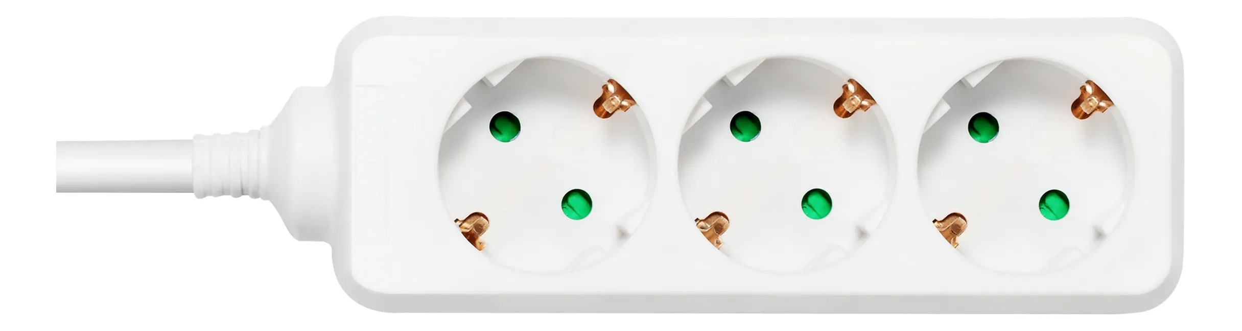 Deltaco outlet 3xCEE 7/3 1xCEE 7/7 Power Strip, 1,5m, white