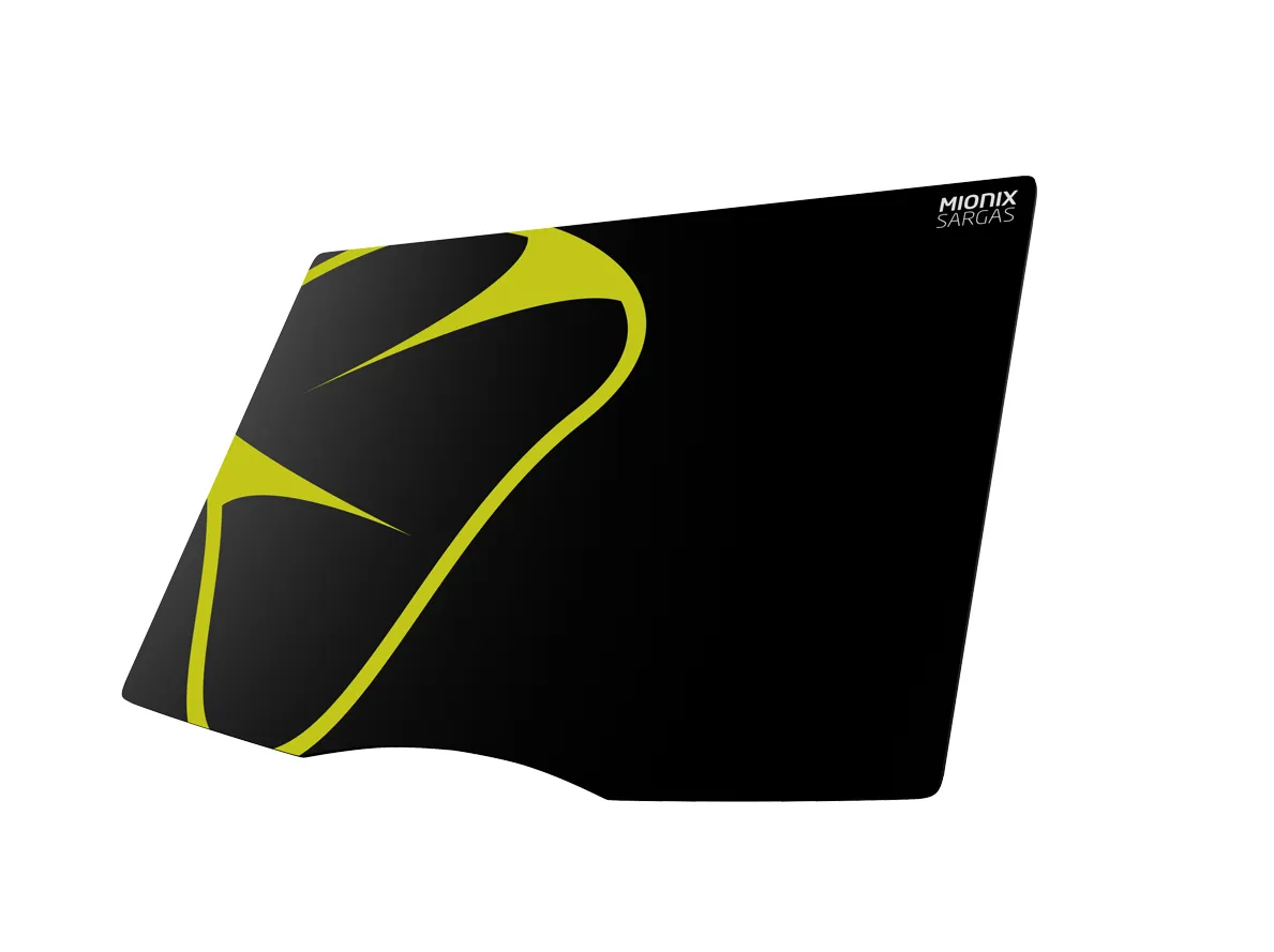 Mionix Sargas Microfiber M - gamingmusmatta, 370x260 mm, Svart/Gul