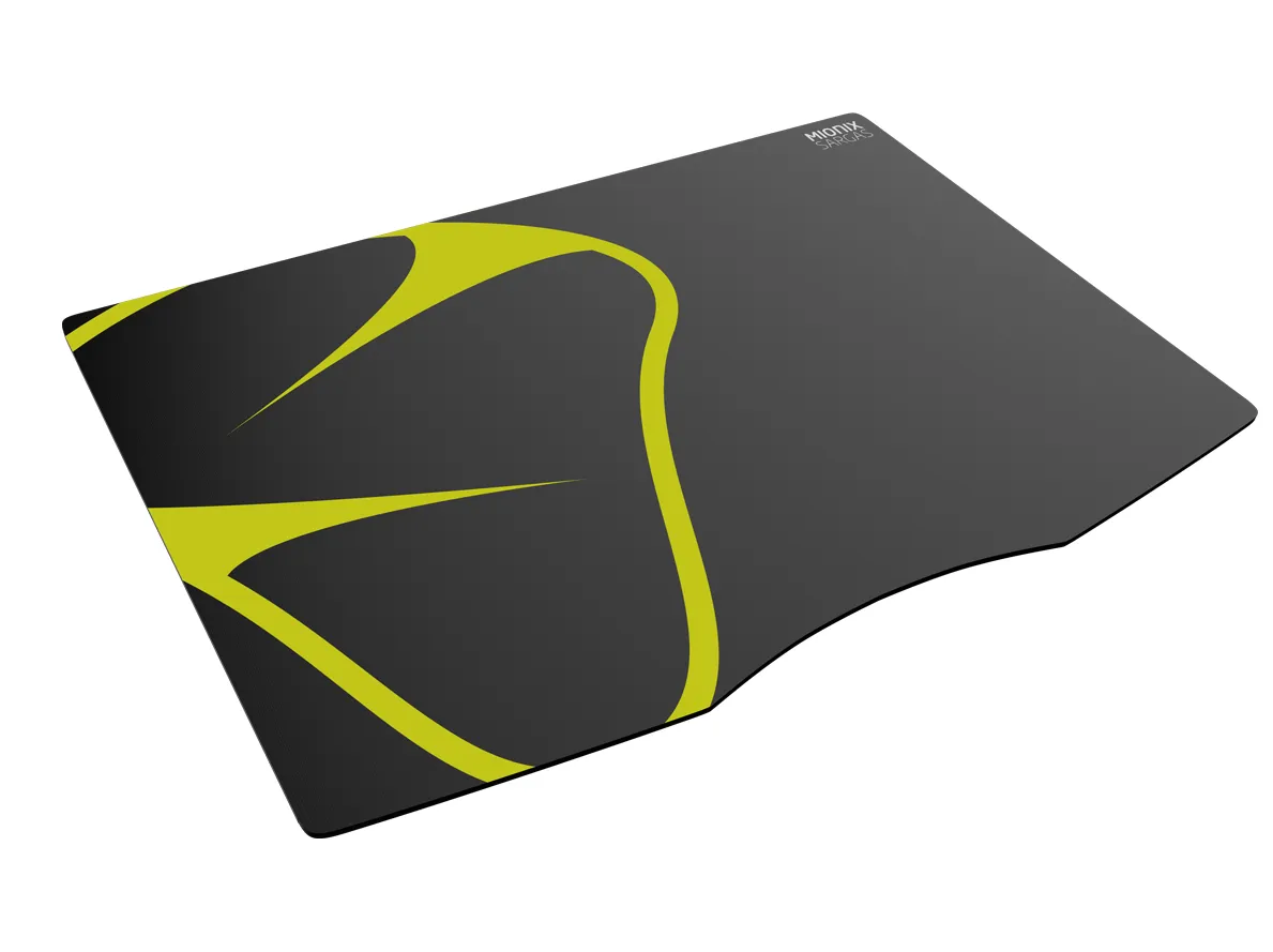 Mionix Sargas Microfiber M - gamingmusmatta, 370x260 mm, Svart/Gul