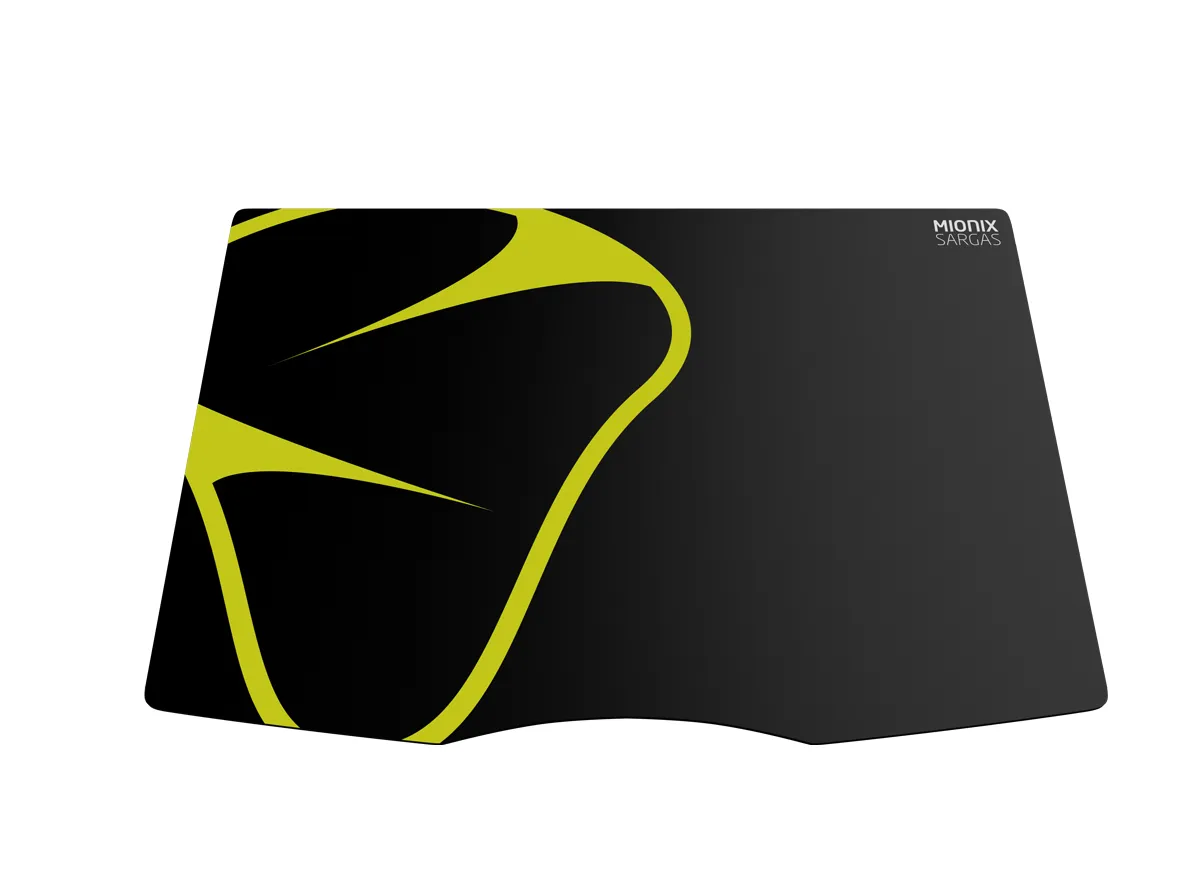 Mionix Sargas Microfiber M - gamingmusmatta, 370x260 mm, Svart/Gul