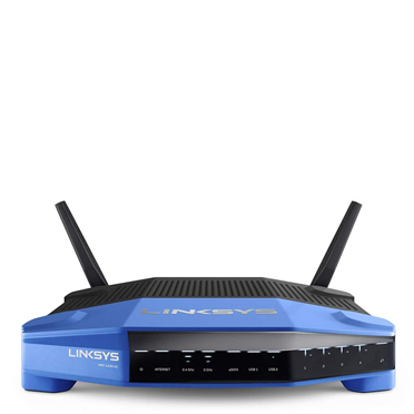 Linksys WRT1200AC 4 Ports Dual Band - WiFi Router, Black, Blue