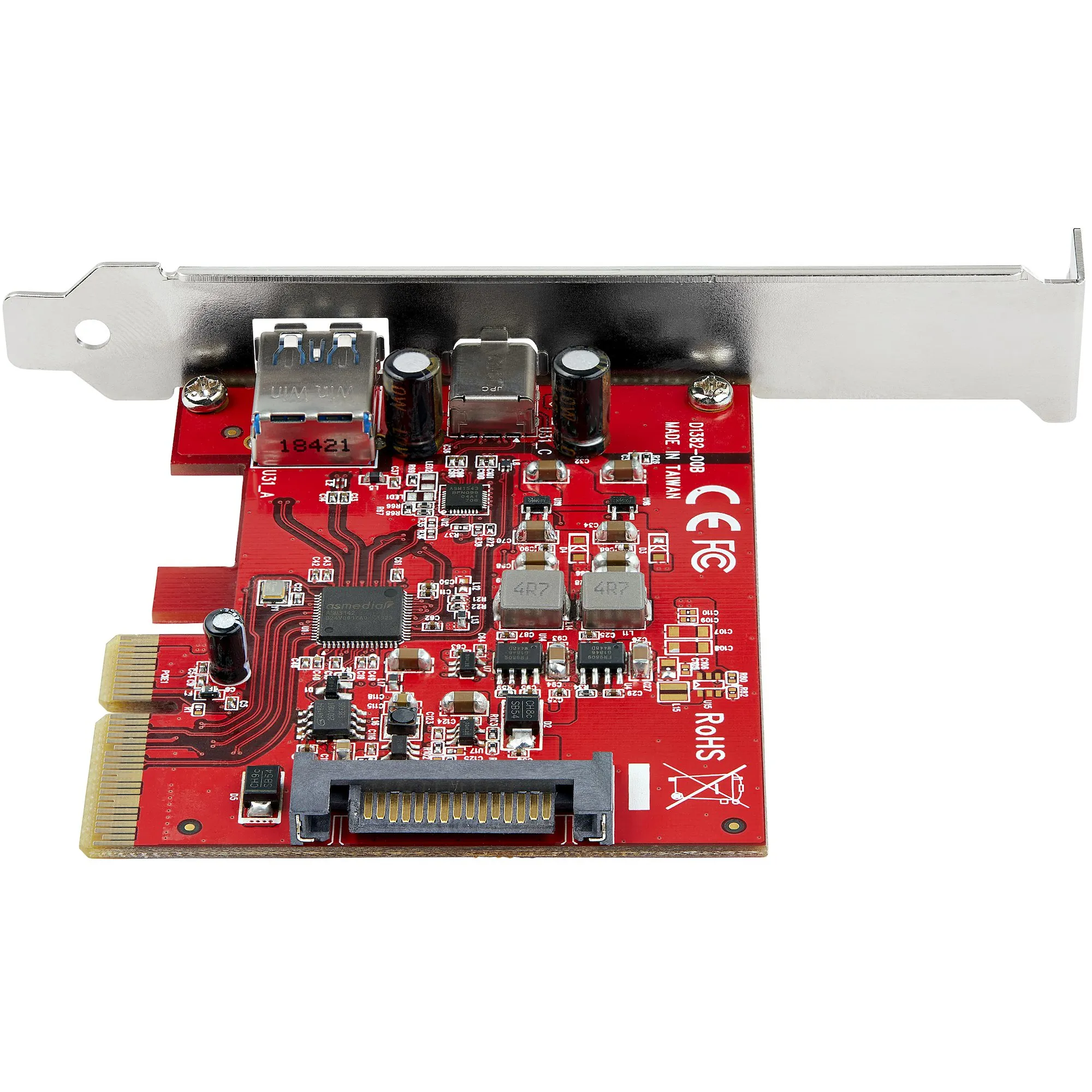 STARTECH.COM 2-Port 10Gbps USB-A & USB-C PCIe Card - USB 3.1 Gen 2 PCI Express Type C/A Host Controller Card Adapter