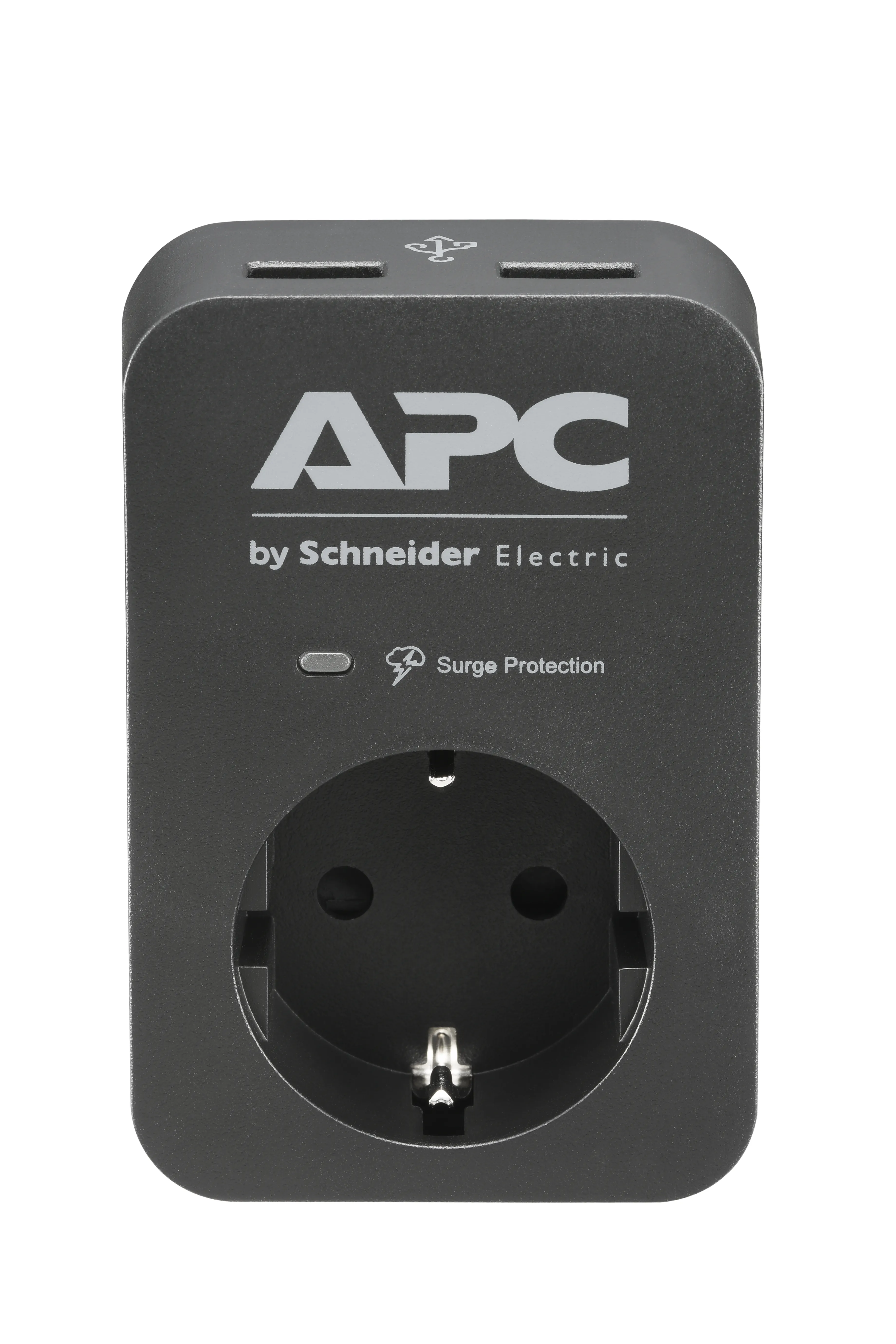 APC Essential SurgeArrest PME1WU2B-GR - &ouml;versp&auml;nningsskydd, 2X USB-A, 230V, Svart