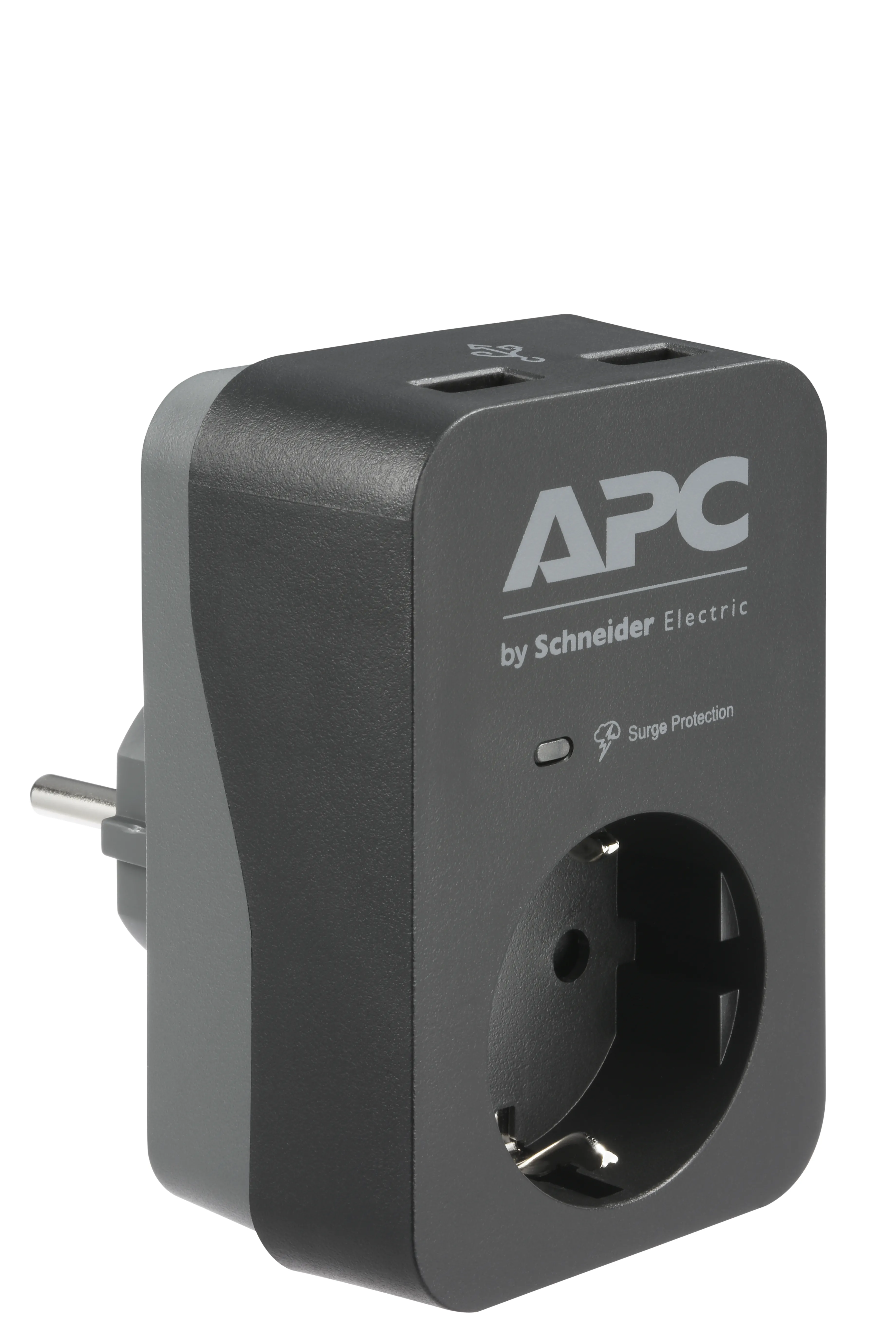 APC Essential SurgeArrest PME1WU2B-GR - &ouml;versp&auml;nningsskydd, 2X USB-A, 230V, Svart