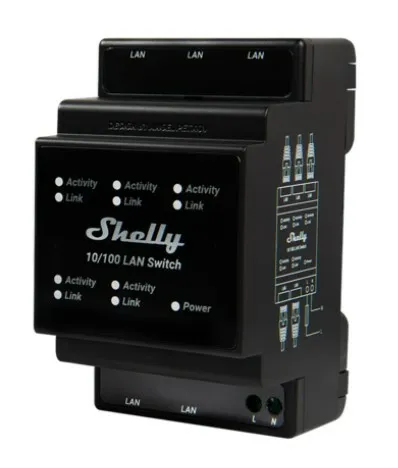 Shelly LAN Switch - DIN ethernet switch