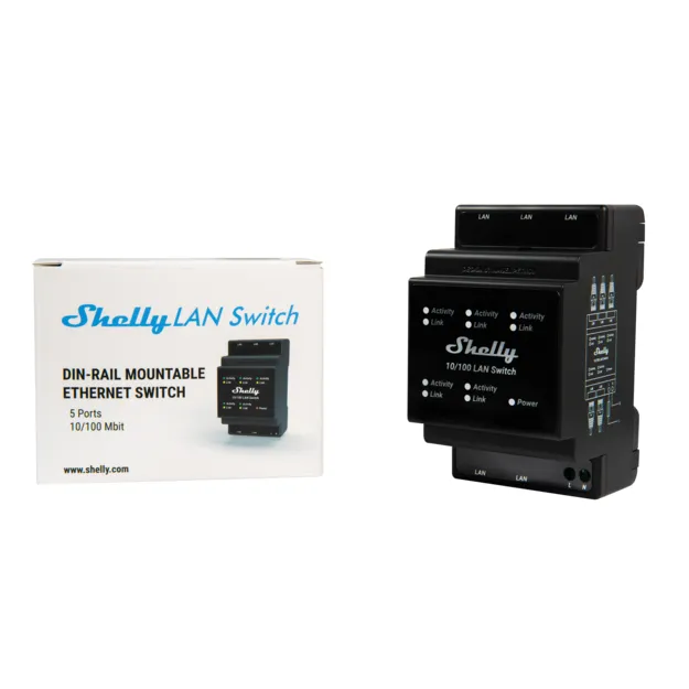 Shelly LAN Switch - DIN ethernet switch