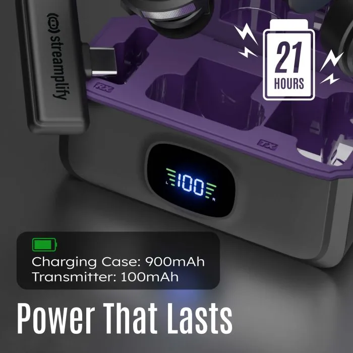 Streamplify MIC GO Wireless Lavalier Microphone (incl. 1 transmitter + 1 receiver + case), Black