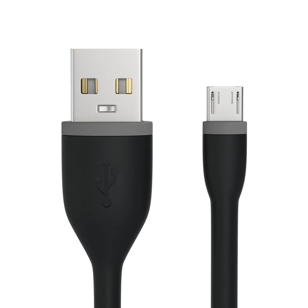 Satechi Flexible USB-A - Micro-USB B - cable, 0.25 m, Black