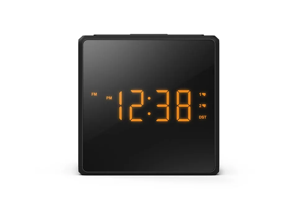Philips TAR4500/10 Clock Radio with DAB/FM, LED Display and USB-C Charging, Black