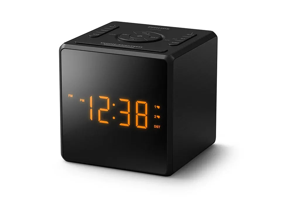 Philips TAR4500/10 Clock Radio with DAB/FM, LED Display and USB-C Charging, Black