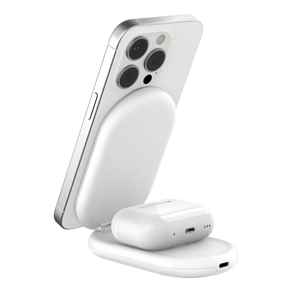 Belkin BoostCharge 15W Qi2 Magnetic 2in1 - wireless charger, white