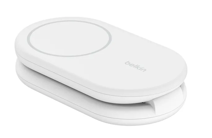 Belkin BoostCharge 15W Qi2 Magnetic 2in1 -langaton laturi, valkoinen